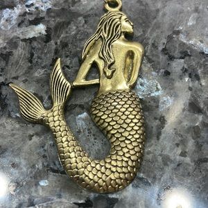 $2/$25 or 3/$35 NWOT Bronze mermaid back view necklace